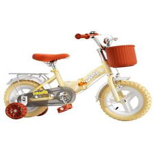 접이식 네발 자전거 입문 초보자 핑크 바퀴 12인치 14인치