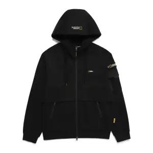 [공식] 내셔널지오그래픽 N243UFT920 슐리언 소매포켓 트레이닝 후드 집업 CARBON BLACK