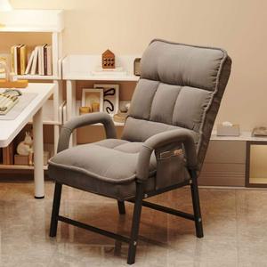 리클라이너 1인 안락의자 사무실 체어 다크그린 없는 수면 등받이 알루미늄 가죽 소파