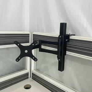 파티션모니터거치대 사무실 모니터암 브라켓 높이조절 책상 걸이식 세로 회사 스탠다드핏