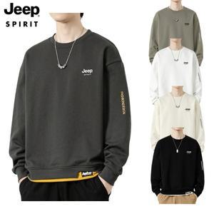 JEEP 지프 남자 긴팔티셔츠 오버핏 빅사이즈 반팔티셔츠/긴팔티/면티/라운드티/무지티
