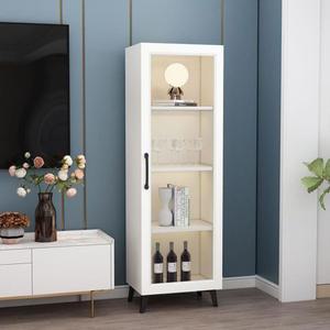 와인장 술진열장 캐비닛 양주장 단문 흰색 3층 인테리어장 수납 공간 좁은 30x40x123 전용 위스키