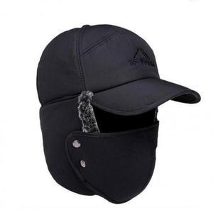 장수 군밤 모자 블랙 귀달이 기모 귀마개모자 (3ZF6F)