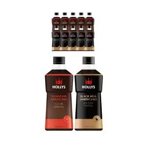 할리스 시그니처 아메리카노 550ml, 6입, 1개+블랙아리아 아메리카노 550ml, 6입, 1개 (총 12개)