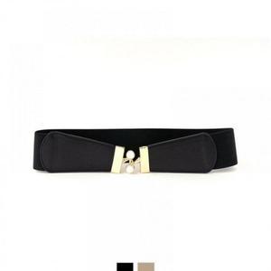 진주벨트 벨트 스판 밴딩 여성용 허리띠 장식 (3odeH)