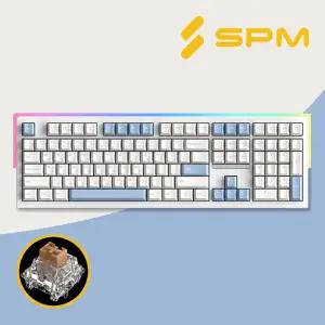 SPM 몽돌 키보드 PL108W 아라 풀배열 화이트 저소음 새벽축 택타일