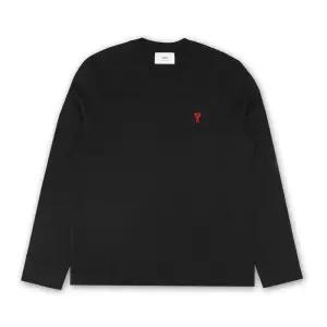 25SS 아미 BFUTS235 724 001 코튼 드 꾀흐 롱 슬리브 티셔츠 블랙