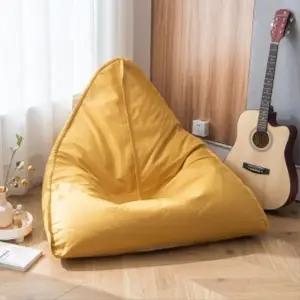 [하프클럽/]콩쇼파 1인용삼각빈백소파(옐로우)