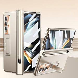 갤럭시 z폴드 5 4 3 메탈릭 s펜수납 거치대 액정 보호 마그네틱 힌지 풀커버 지폴드 폴더 케이스
