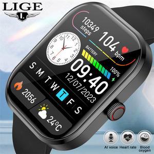 모든 스마트 폰 연결을위한 LIGE 다기능 Smartwatch 여성 블루투스 통화 생활 방수 시계 스포츠 스마트 시계 남성