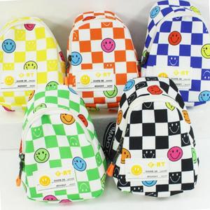 유아 아동 가벼운 미니 슬링백 체크무늬 귀여운 스마일 힙색 어린이용