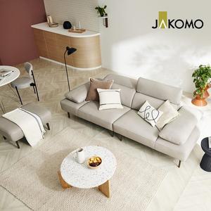 [자코모][~22%쿠폰할인+8%카드할인]블랑쉬 3.5인 기능성 럭스 통가죽 천연면피 소가죽 소파+스툴