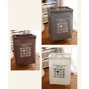 가정용 접이식 재활용 쓰레기통 실내용 분리수거함 다용도 패브릭 분리수거대