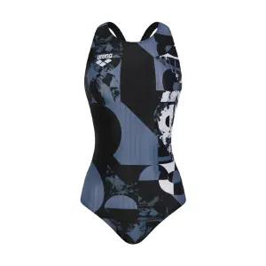 아레나 여성 스머지레터 원피스 레이서백 A5BL1LD05-BLK