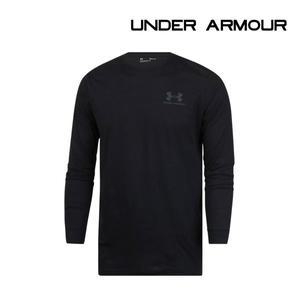[언더아머] 긴팔티셔츠 UA 스포츠스타일 레프트 체스트 롱슬리브 남성 블랙 1329585-002