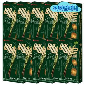 말차 빼빼로 37gx10케이스 청수당 콜라보 한정판