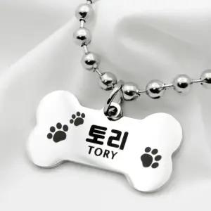 강아지 개 반려견 애견 소형견 중형견 대형견 써지컬 뼈다귀 인식표 이름표 목걸이
