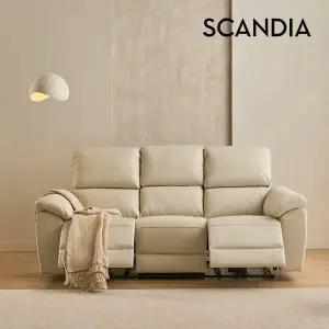 [스칸디아]보스턴 USB 3인용 듀얼 전동 리클라이너 가죽소파