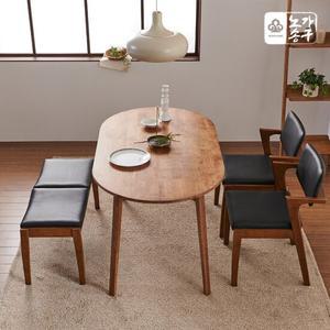 노송가구 다이닝 원목 타원형 W1200 테이블 식탁