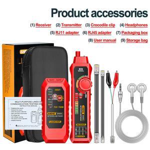 다기능 네트워크 케이블 와이어 추적기 RJ11 간섭 방지 RJ45 테스터 파인더 이더넷 전화선 네트워킹 도구