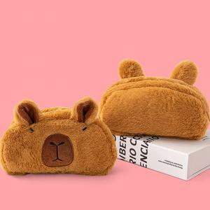 인싸템 카피바라 캐릭터 대형 귀여운 인형필통 학용품 파우치 저학년 학생용 선물 펜케이스 대용량