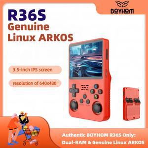 R36S 전용 듀얼 RAM 리눅스 게임 IPS 5인치 비디오 시스템 플레이어 ARKOS 콘솔 휴대용 화면
