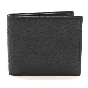 [중고명품] 835001 블랙 GG 레더 임프린트 반지갑