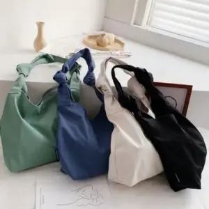 숄더백 매듭 디테일 구성 나일론 에코 토트 호보 백 (WFGHK10)