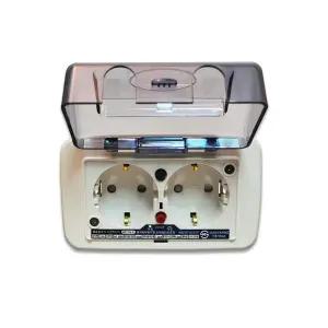 제일 욕실 누전차단콘센트2구 가로형 꽂음접속식콘센트