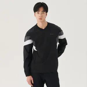 [휠라](광주신세계)[FILA] 스트레치 브이넥 우븐 맨투맨 (FS2POG1205X_BLK)