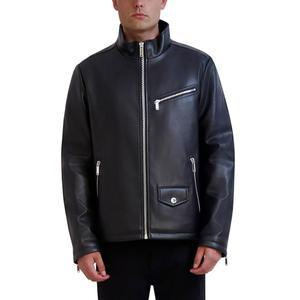 칼 라거펠트 파리 남성용 인조 가죽 바이커 재킷
