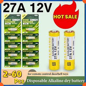 5-60PCS 12V 27A 건식 알카라인 배터리 A27 27MN L828 원격 제어 게임 패드 손전등 초인종 완구