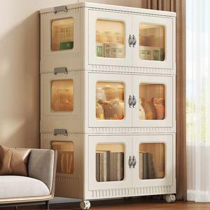 투명접이식다용도수납장 프리 가능 대용량 접이식 옷보관함