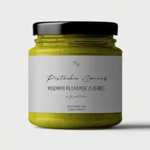 비오바이 무가당 피스타치오 스프레드 200g 1병 무첨가 잼 국산유리병