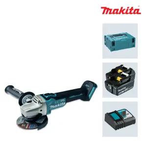 마끼다 DGA406RTE 18V 5.0Ah 배터리 2팩 100mm(4인치) 충전그라인더 앵글그라인다+케이스포함