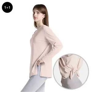 [테슬라][1+1] 테슬라 여성 커버업 오버핏 긴팔 티셔츠