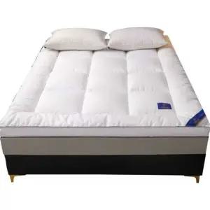 편안한 푹신한 원룸 수면매트 오리털 토퍼매트리스 화이트 자취