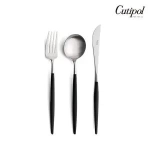 [큐티폴] 고아 블랙실버 디너 3종세트(디너스푼,디너포크,디너나이프)