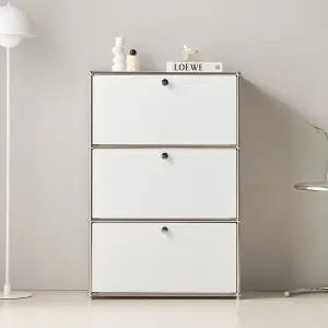 파스코 모듈 3단770수납장 3도어 YJ-P862 미드센츄리 인테리어 거실침실  모듈수납장