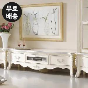 [벤티스가구]리사 엔틱 거실장 원목 tv다이 티비장 티브이 티비다이 TV 수납장 거실 가구(1500)