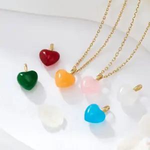 갤러리아 [비앤비골드] 14K 젤리 컬러 하트 쿼츠 펜던트 JAP41856