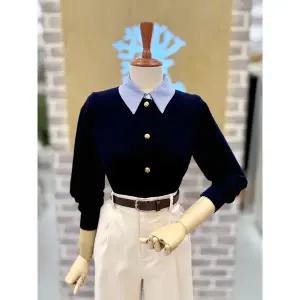 [레코브](신세계 사우스시티)카라배색 포인트 가디건(LC31EXKC528X)