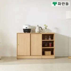 [착불배송] 파란들가구1200 미닫이도어 수납장 슬라이딩 다용도수납장