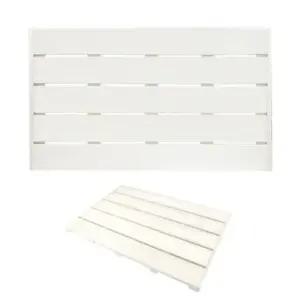 펄화이트 욕실발판 대형 CGA-0279 베란 발판 욕실발판 나무발판 욕실용품 변기발판 미끄럼방지 욕실소품