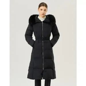 [르꼬끄](강남점)[이월][40% OFF] 여성 밍크퍼 구스 롱다운 BLK / QP422ODJN2