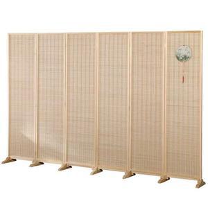 대나무 파티션 스탠드 가림막 라탄 1.8m 0.5m 높이 폭 가벽 분리 4단 당 원목 4단 1단