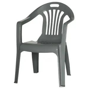 국산 에덴 의자 회색 등받이 팔걸이 플라스틱 편의점 포장마차 행사 포차 테라스 학교 야외