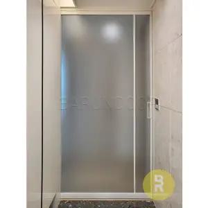 [바른도어]48번 원슬라이딩중문 유리분할형 화이트 샤틴투명강화유리