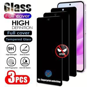 삼성 갤럭시 S25 S24 울트라 S23 S22 플러스 FE 엣지용 프라이버시 전체 화면 보호 강화유리 3개