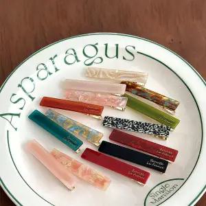 [콩심팥심](쓰러담아) (2개입) 패턴 프랑스핀 고급 헤어핀 머리 똑딱핀 일자핀